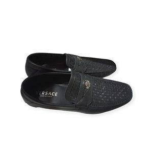 Versace 10 1/2  Black Medusa Loafer